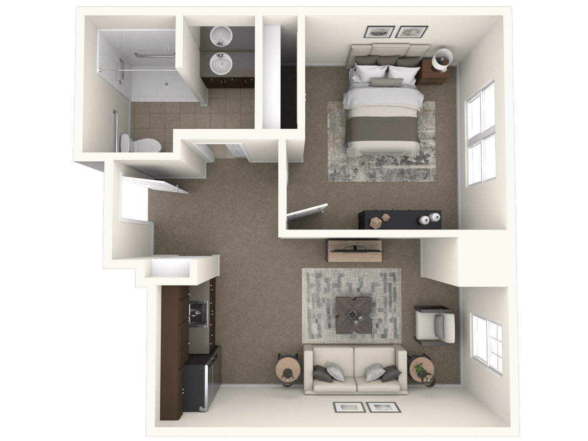Arbor Terrace Basking Ridge - One Bedroom, One Bath - 488 Sq Ft